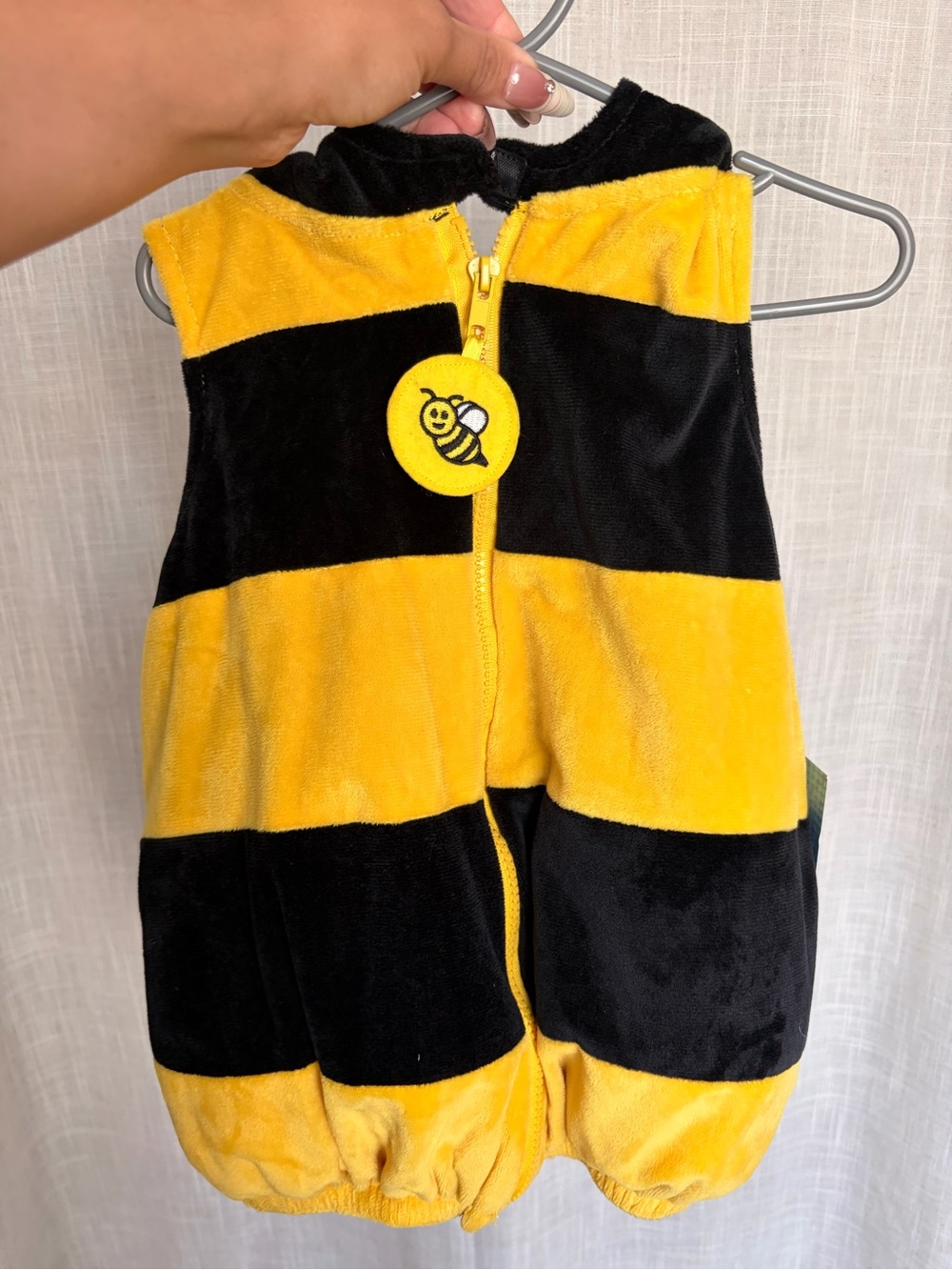 Yellow & Black Striped Bee Costume Romper